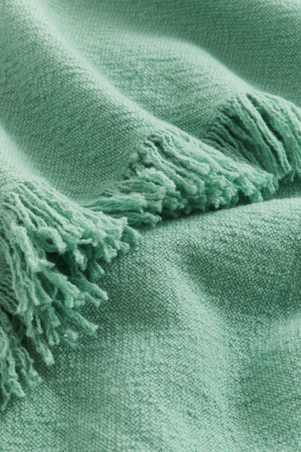 H&M HOME Wool-blend Blanket Green