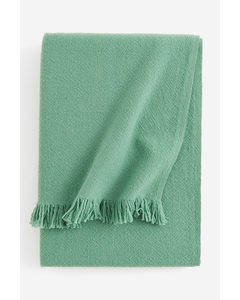Wool-blend Blanket Green
