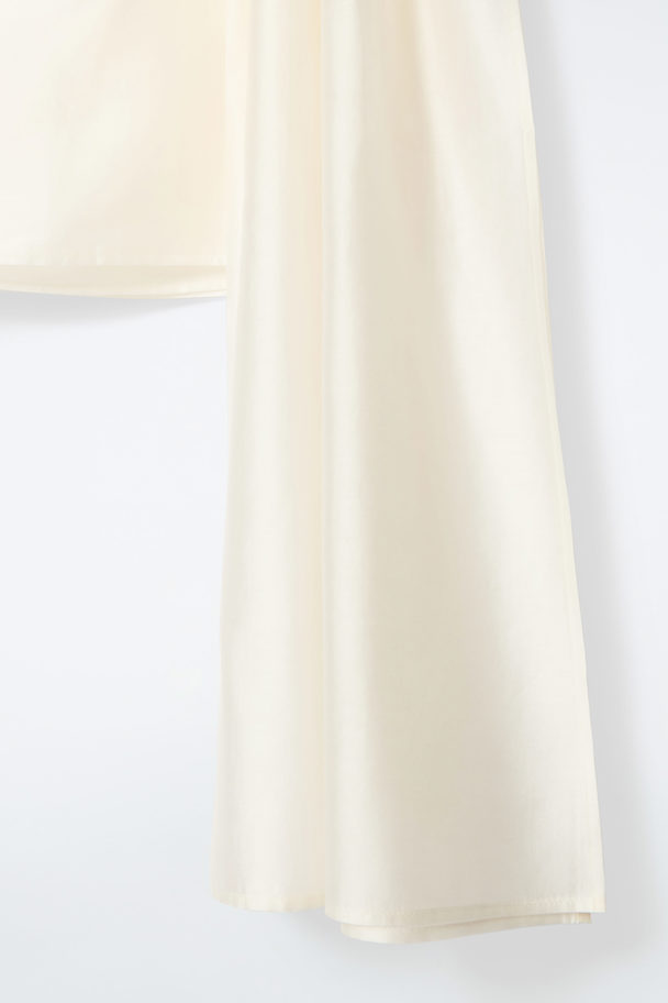 COS Asymmetric Brooch-detail Blouse Ivory