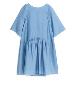 Rückenfreies Kleid Taubenblau