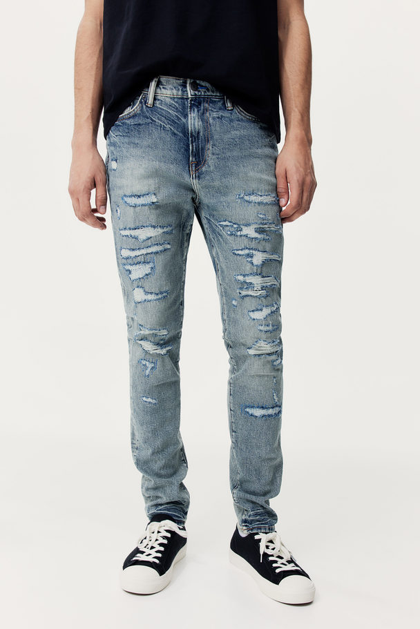 H&M Skinny Jeans Denimblauw