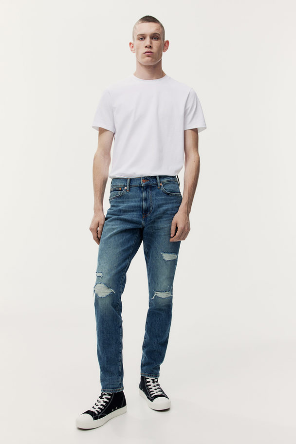 H&M Skinny Jeans Dark Denim Blue