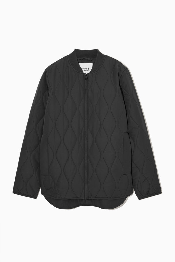 COS Quilted Liner Jacket Black