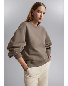 Oversized-Sweatshirt Graubraun