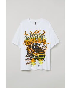 H&m+ Oversized T-shirt Hvid/kansas City