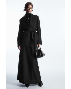 Wool Maxi Skirt Black