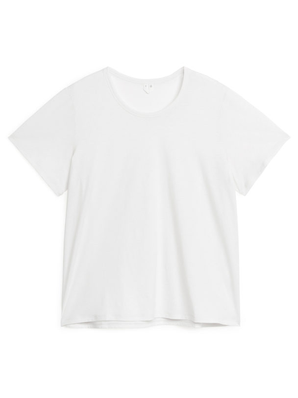 ARKET Leichtes T-Shirt aus Baumwolle Weiß