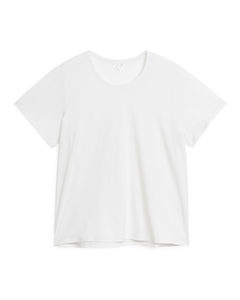 Leichtes T-Shirt aus Baumwolle Weiß