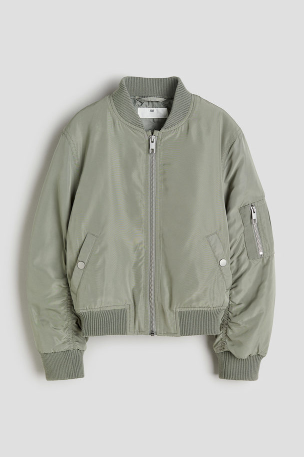 H&M Pilotenjacke Khakigrün