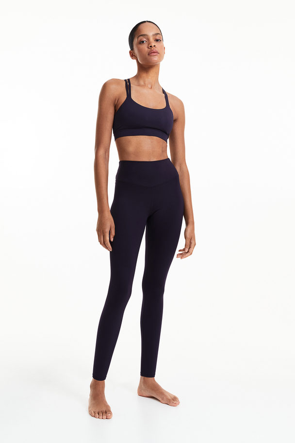 H&M Softmove™ Light Support Sports-bh Mørk Plomme
