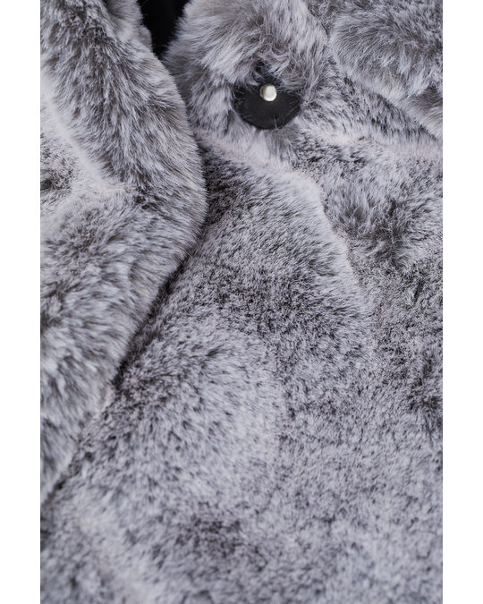 H&M Faux Fur Jacket Grey