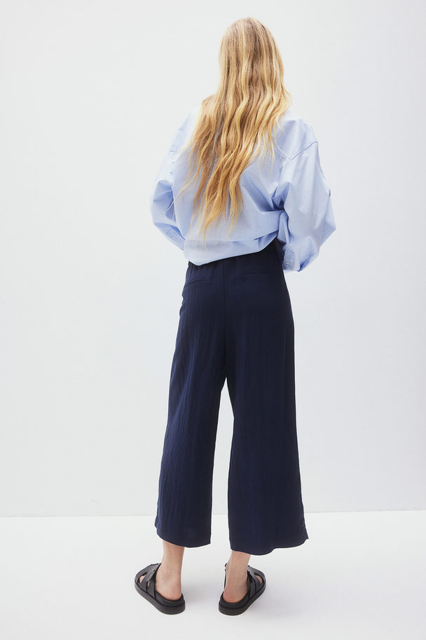 H&M Pull-on Culotte Marineblauw