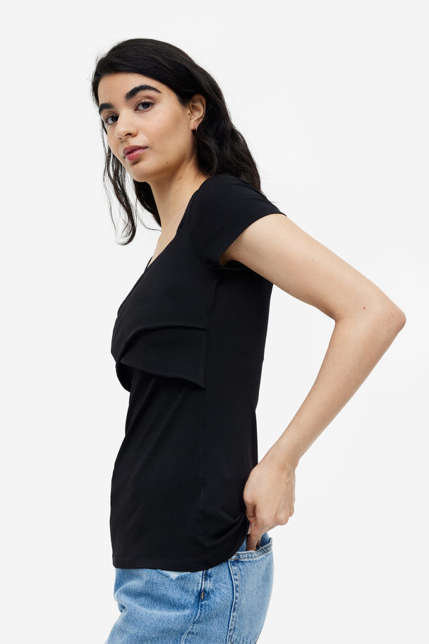 MAMA Before & After 2-pack Maternity/nursing Tops - Black/cream