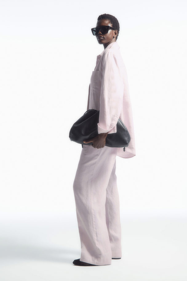 COS Oversized Linen Shirt Lilac