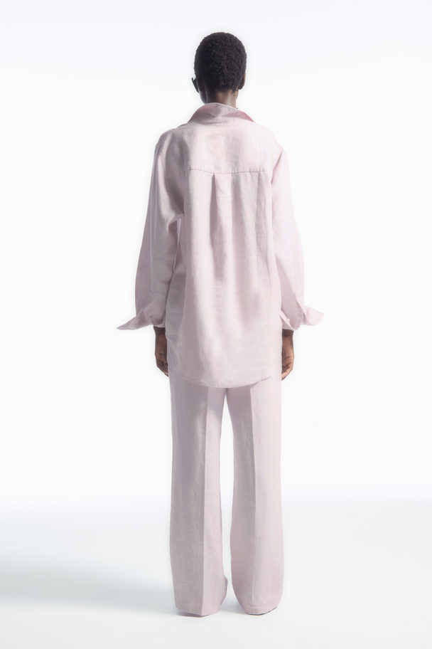 COS Oversized Linen Shirt Lilac