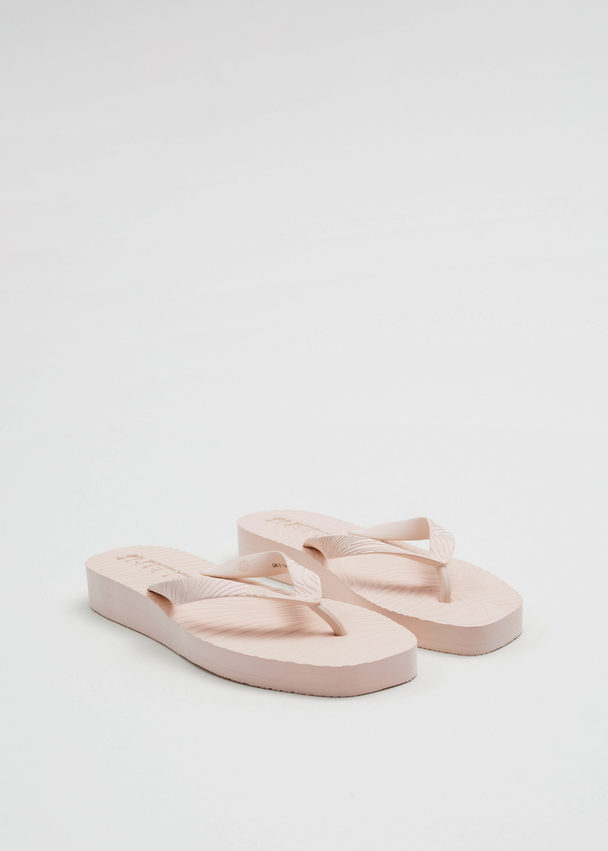 & Other Stories Sleepers Tapered Platform Flip Flops Wheat