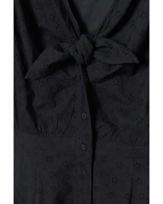 H&M Broderie Anglaise Dress Black