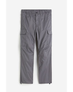 Regular Fit Ripstop Cargo Trousers Grey