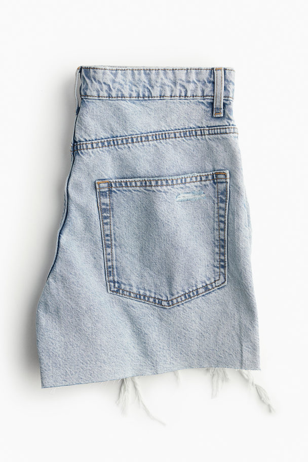 H&M Regular Denim Shorts Blasses Denimblau