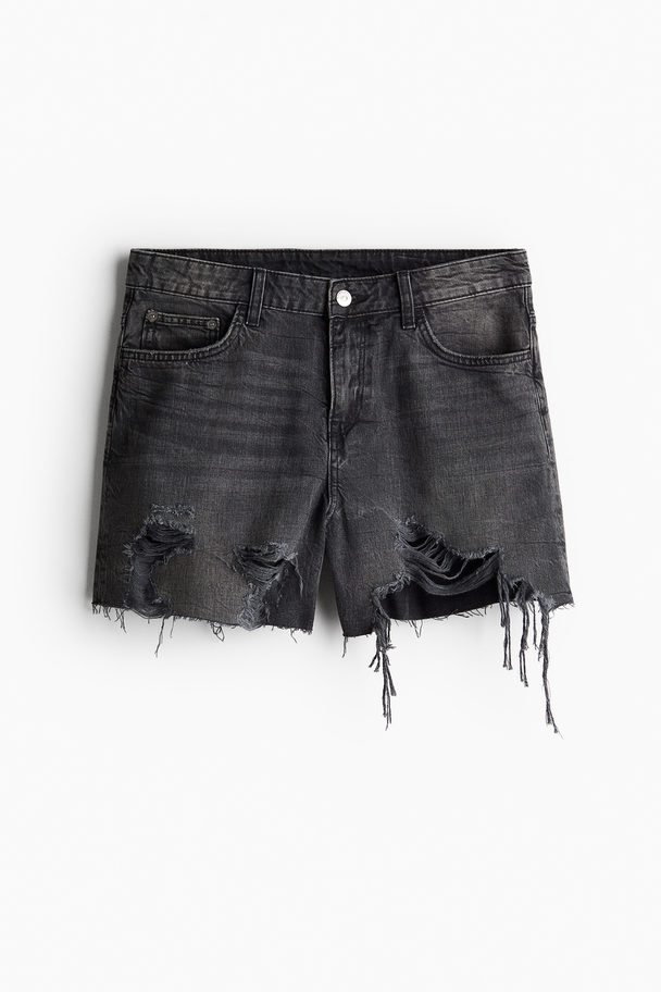 H&M Jeansshorts Regular Svart