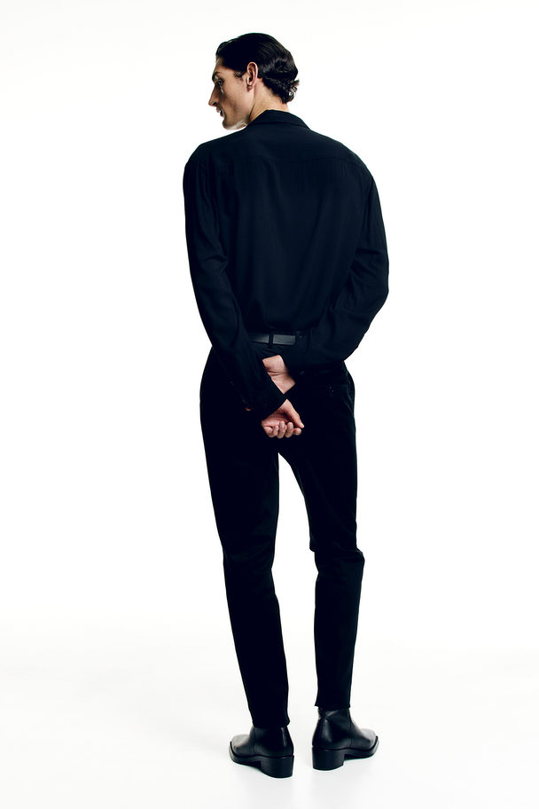 H&M Slim Fit Suit Trousers Black