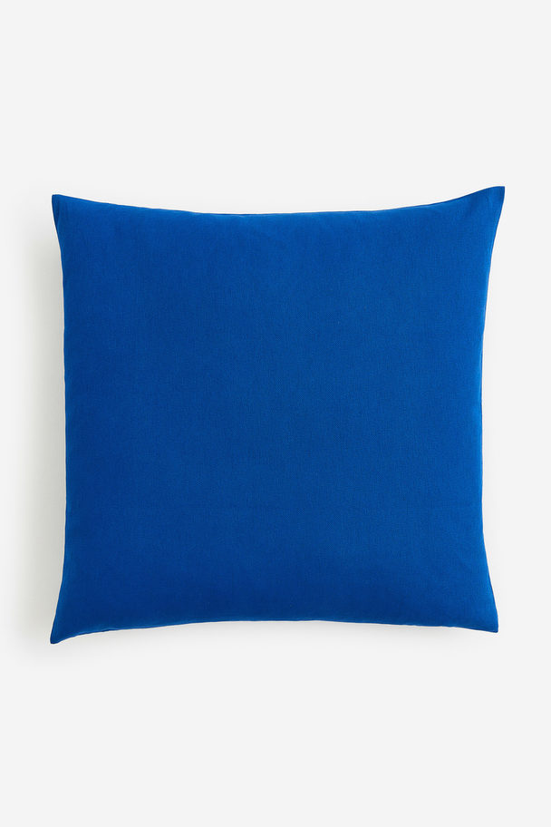 H&M HOME Cotton Canvas Cushion Cover Royal Blue