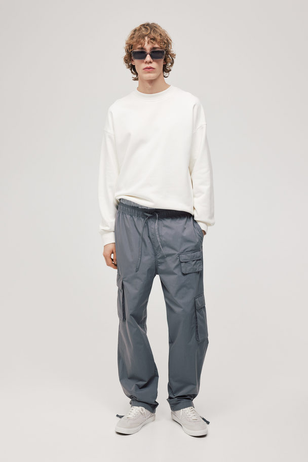 H&M Relaxed Fit Cargo Trousers Grey