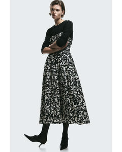 Patterned Bandeau Dress Black/patterned