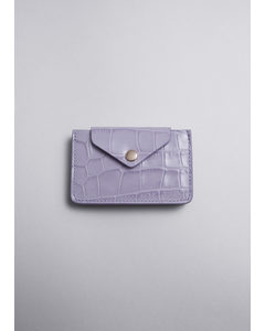 Leather Card Holder Lavender