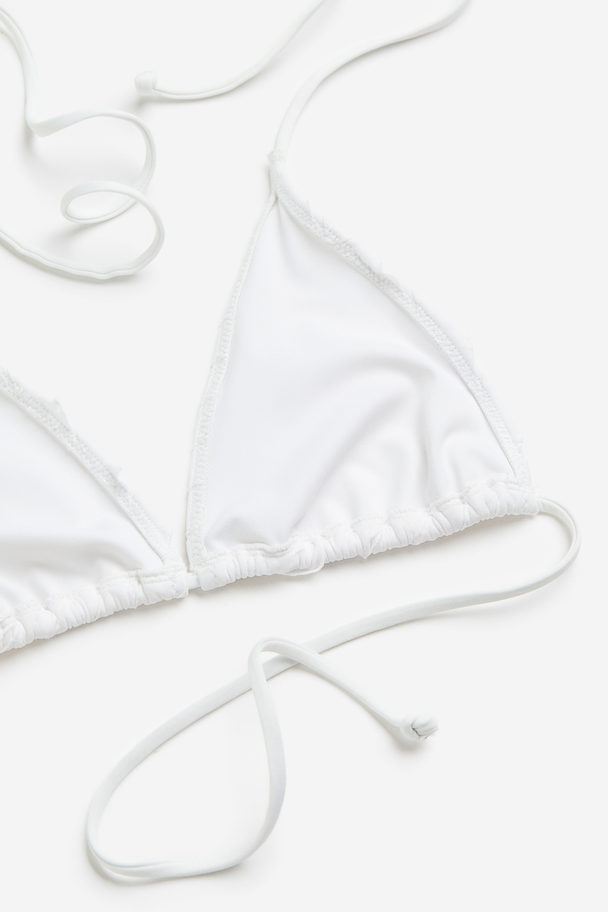 H&M Triangel-Bikinitop Weiß