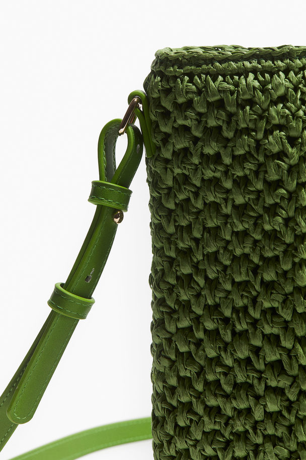 H&M Crossbody-Tasche aus Bast Grün