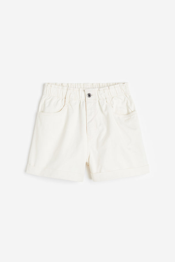 H&M Shorts High Waist Weiß