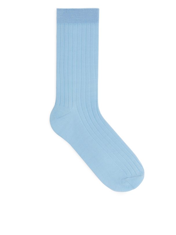 ARKET Silk Socks Light Blue
