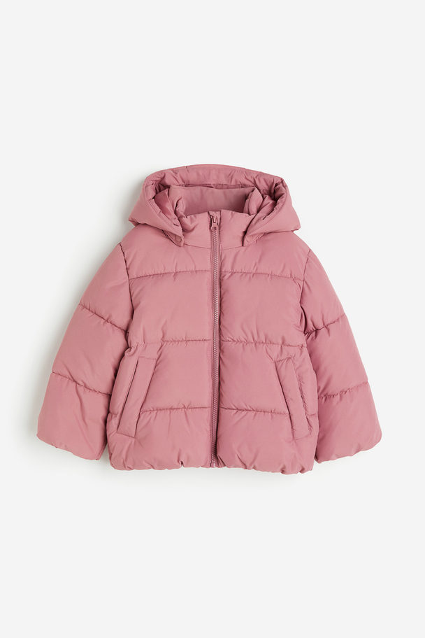 H&M Water-repellent Puffer Jacket Pink