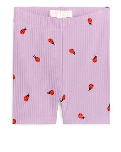 Jersey Bicycle Shorts Lilac/ladybirds