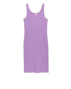 Ribbed Tank Dress Lilac