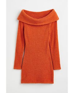 Off Shoulder-kjole Orange