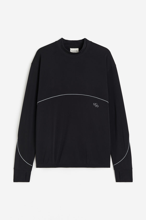 H&M Drymove™ Warm Running Sweatshirt Black