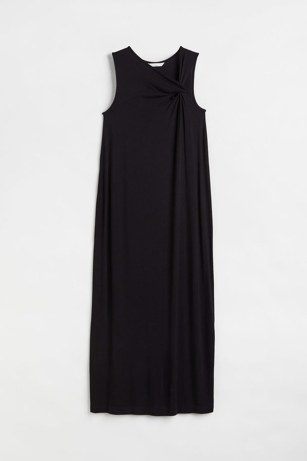 H&M Mama Knot-detail Dress Black