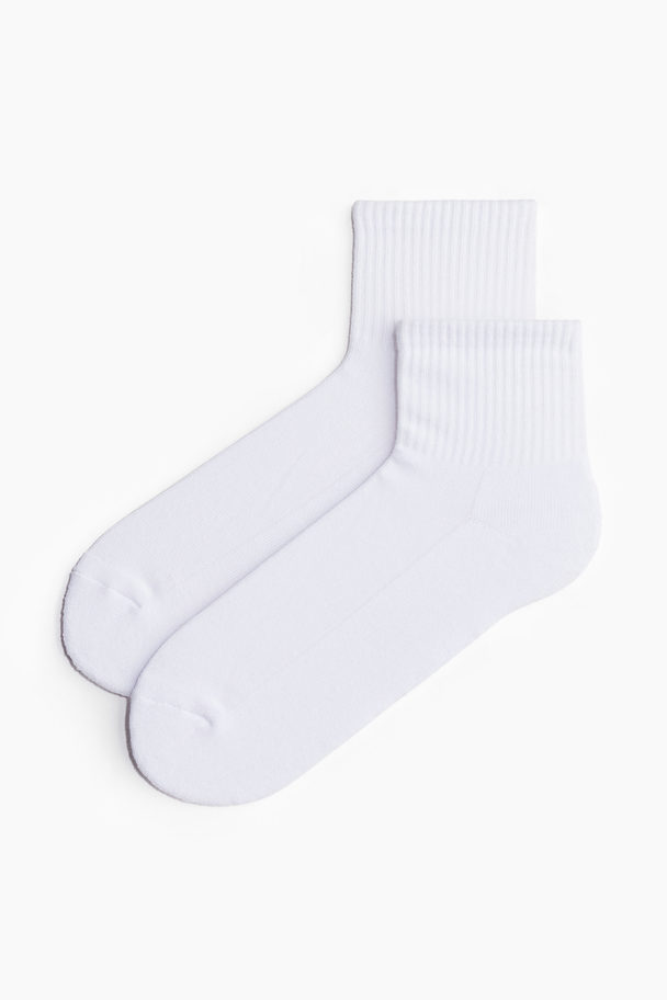 H&M 5er-Pack Socken Weiß/Graumeliert/Schwarz