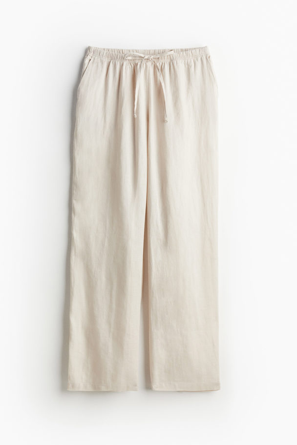 H&M Leinenhose Hellbeige