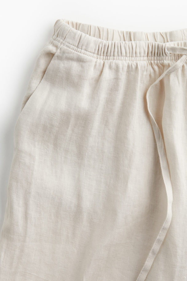 H&M Leinenhose Hellbeige