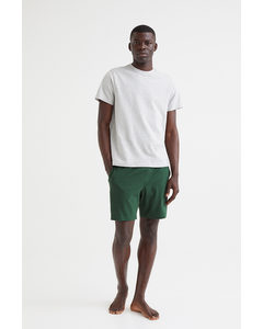 2-pack Pyjama Shorts Dark Green/light Grey Marl