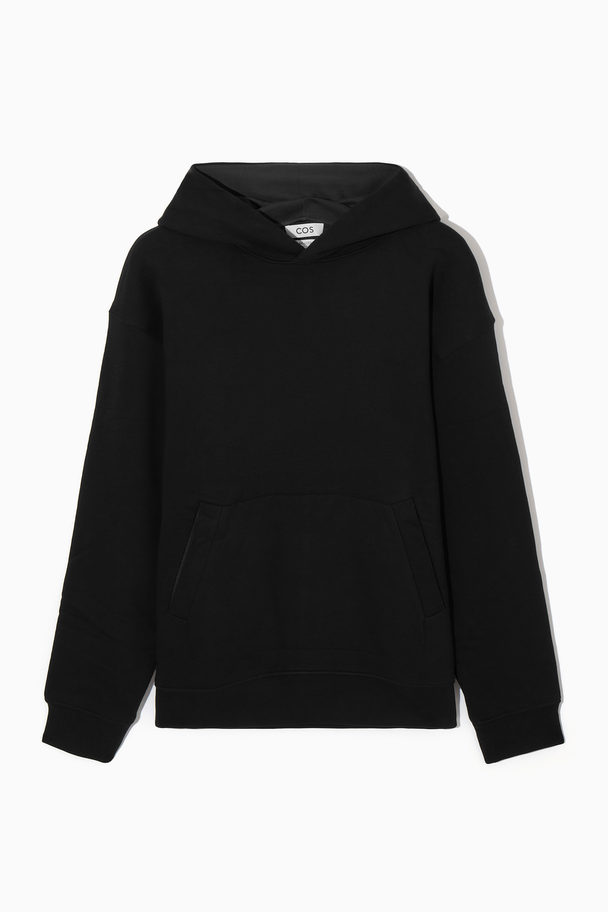 COS Double-layered Jersey Hoodie Black / Grey