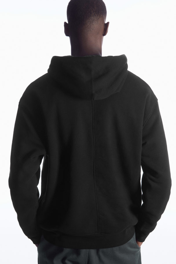 COS Double-layered Jersey Hoodie Black / Grey