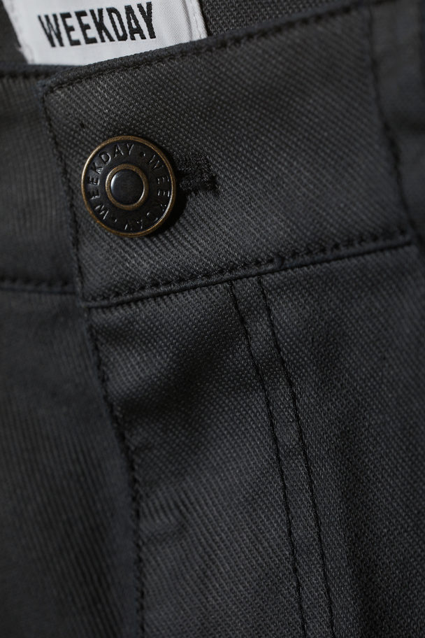 Weekday Aceso Coated Trousers Coated Black