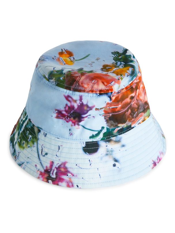 ARKET Slow Flowers Bucket Hat Blue/multi Colour