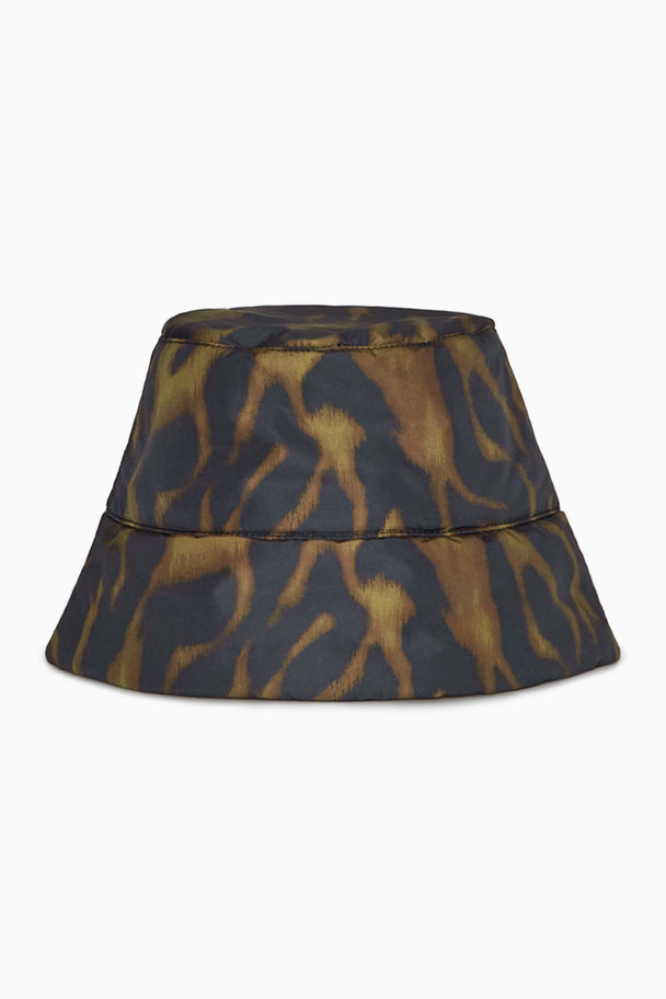 COS Tiger-print Padded Bucket Hat Brown / Black / Printed