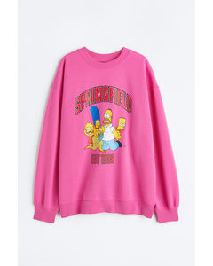 Printed Sweatshirt Cerise/the Simpsons