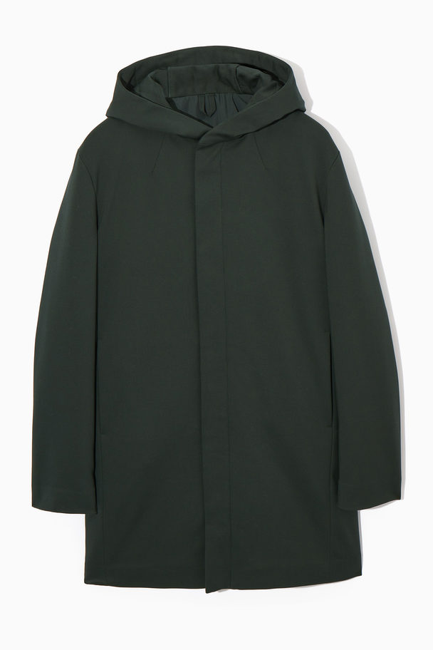 COS Hooded Padded Parka Dark Green